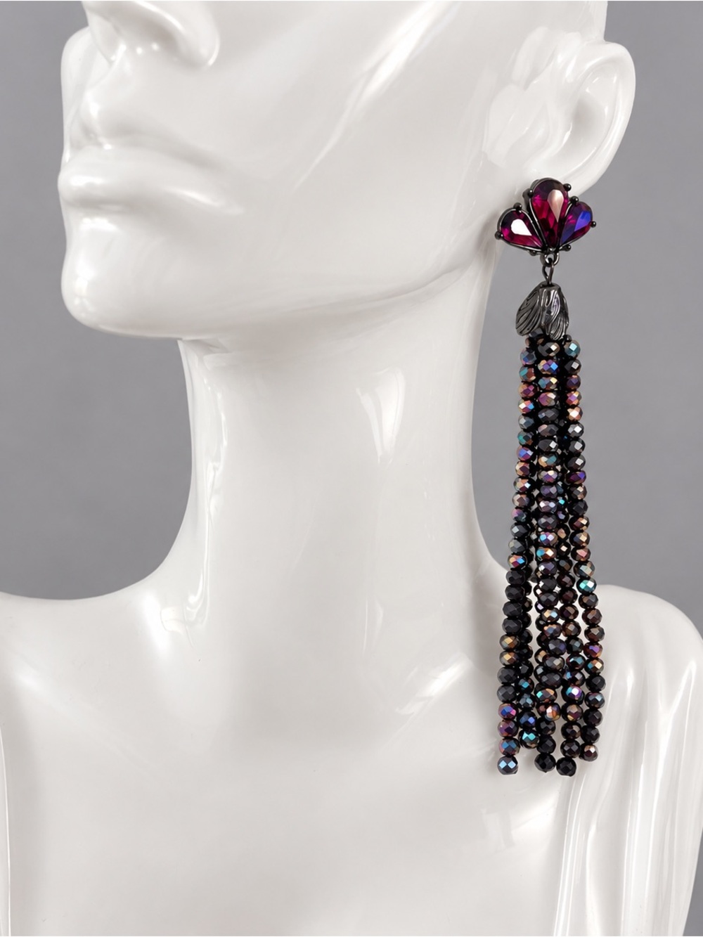 Midnight Magic Tassel Earrings